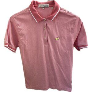 Magnolia Lane Masters Golf Polo Shirt Womens Medium Pink Short Sleeve Augusta